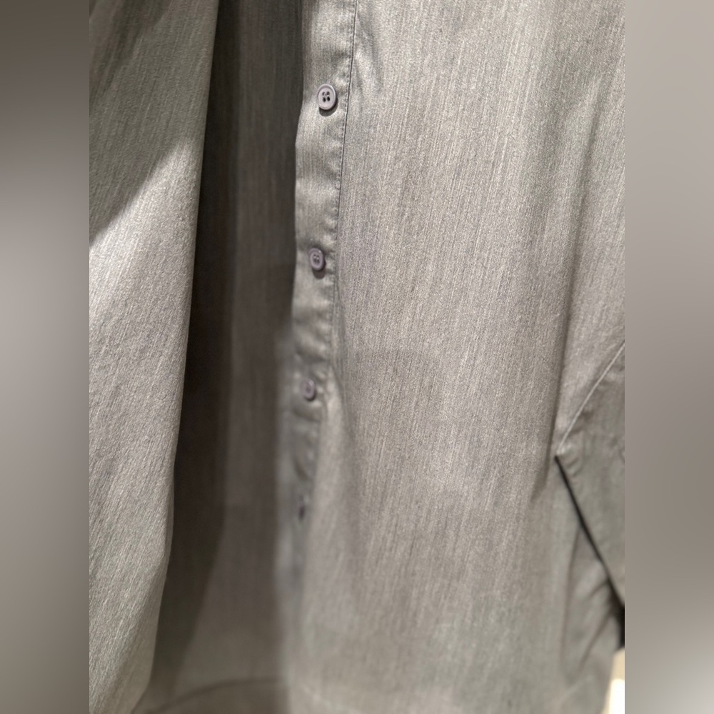 Lafayette 148 Gray Asymmetrical Stretch Cotton Tunic Blouse Size S - Picture 8 of 14